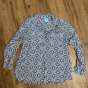 Escapada • Mosaic Print Button Down Tunic